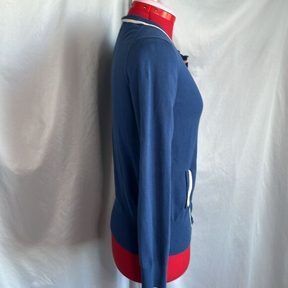 SM373 Mexx blue and white cardigan - Picture 3 of 10